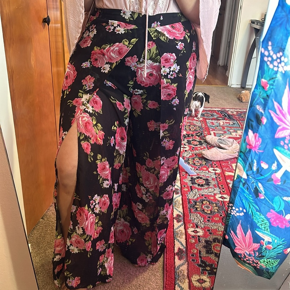 Open front pants